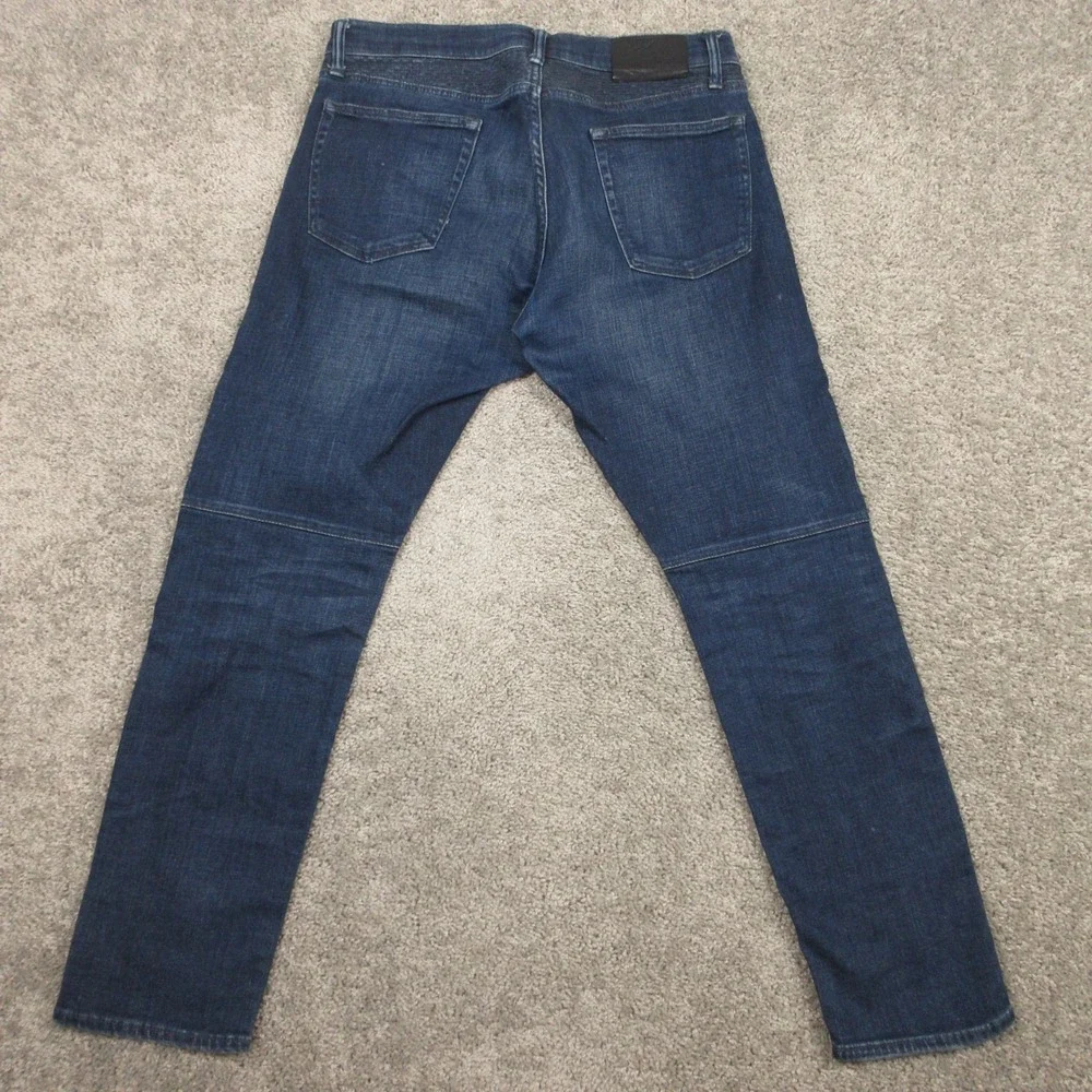 Polo Ralph Lauren Jeans Mens 34x30 Blue Sullivan Slim Moto Biker Fade Denim Pant